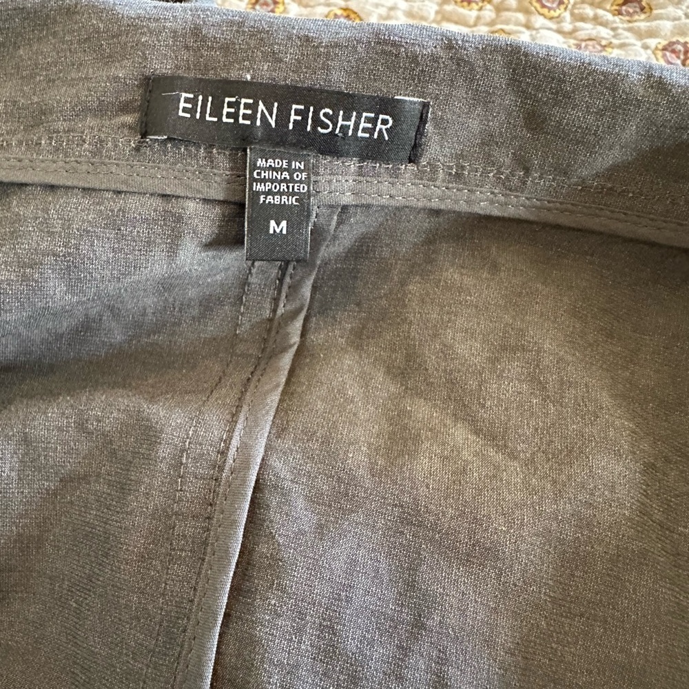 Eileen Fisher Gray Drawstring Rumpled Utility Lightweight Parka Size Medium - Picture 5 of 6